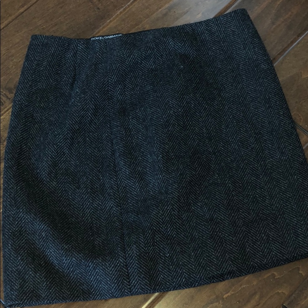 Dolce & Gabbana Wool Mini Skirt size 42 gray
